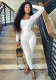 Women's Fall/Winter Ribbed Low Cut U Neck Sexy Slim Casual Jumpsuit