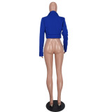 Women Fashion Casual Solid Color Short Jacket