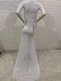 Women'S Lace Pregnant Women Trailing Short Sleeve Evening Dress Wedding Dress