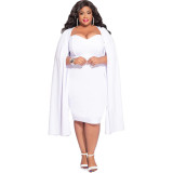 Plus Size Women'S Fall Winter Fashion Chic Bodycon Dress
