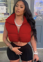 Women'S Winter Fashion Casual Solid Cotton Padded Vest Jacket Women'S Winter Fashion Casual Solid Cotton Padded Vest Jacket