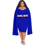 Plus Size Women'S Fall Winter Fashion Chic Bodycon Dress