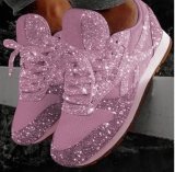 Women Sports Casual Sequin Platform Shoe