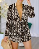 Women Sexy Printed Long Sleeve Shirt