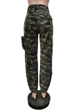 Women Denim Camo Cargo Pants