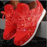 Women Sports Casual Sequin Platform Shoe
