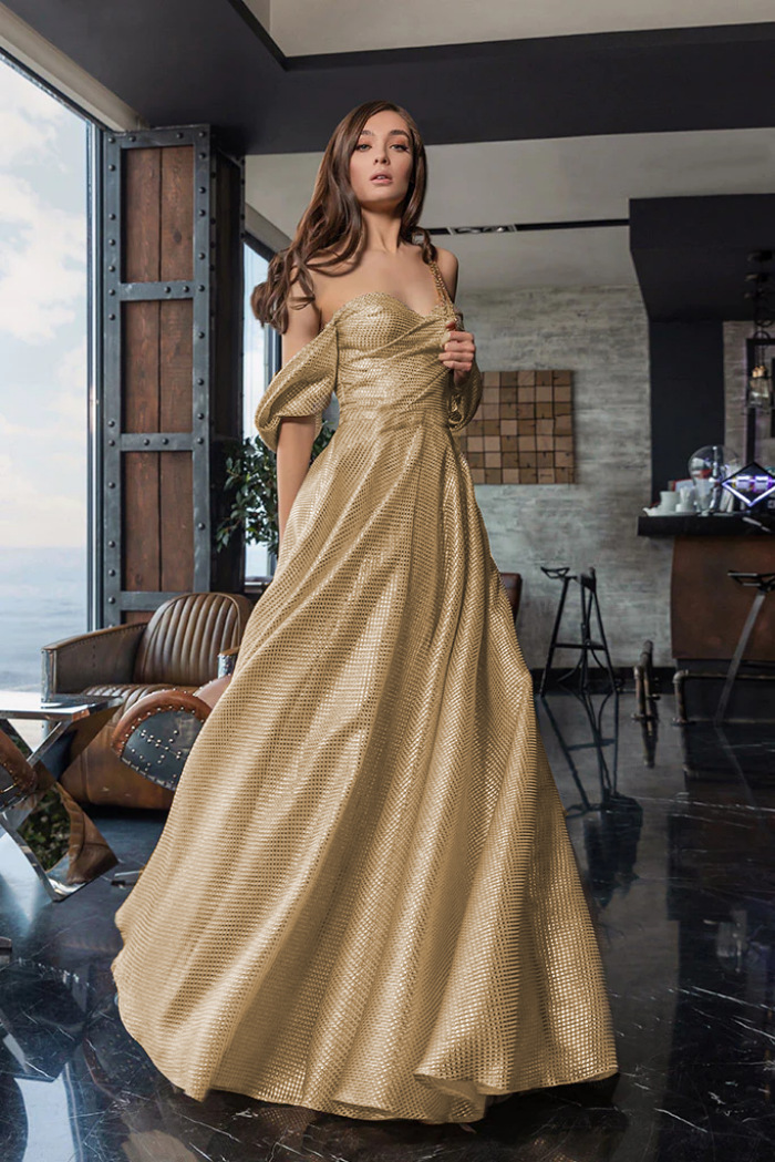 Autumn Women's Off Shoulder Swing Wedding Dress Annual Party Evening Dress