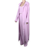 Fall Winter Women'S Chic Trousers Shirt Strap Tank Straight Pants Three-Piece Set
