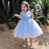 Girls Dress Pink Bow Princess Tutu Bow Mesh Party Dress