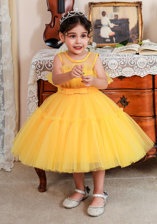 Girls Dress Tutu Dress Mesh Birthday Princess Dress Children'S Dress
