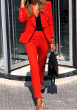 Fall Winter Women'S Fashion Long Sleeve Suit Two Piece Trousers Blazer Set