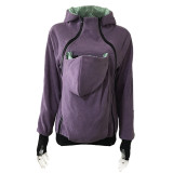 Women Fall/Winter 3-in-1 Multifunctional Mom Kangaroo Hoodies Coat