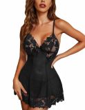Lace Slip Dress Burgunry Cutout Slim Fit Sexy Chic Nightdress Loungewear Women's Thongs