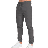 Men's Casual Trousers Slim Fit Casual Solid Color Trousers