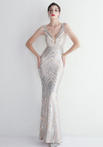 Long Sequins Plus Size Costume Formal Party Evening Dress Long Sequins Plus Size Costume Formal Party Evening Dress