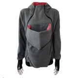 Women Fall/Winter 3-in-1 Multifunctional Mom Kangaroo Hoodies Coat