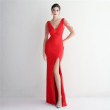 Long Sequins Plus Size Costume Formal Party Evening Dress