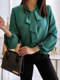 women's solid color professional shirt