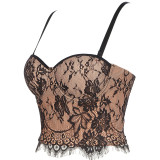 Spring lace suspenders adjustable vest