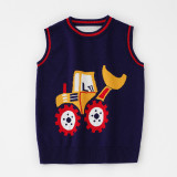 Autumn boys sleeveless sweater vest fashion children cartoon knitting vest Outdoor Wear baby vest