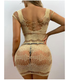 Sexy erotic hollow out night dress temptation lingerie