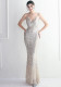 Elegant Chic Beading Straps Party Sequin Prom Dress Long Formal Party Gown Slim Evening Dress