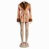 Sexy Women's Plush Print Jacket