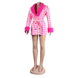 Sexy Women's Plush Print Jacket