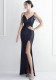 Sequin Beaded Sling Party Sequin Dress Long Formal Party Slim Evening Dress