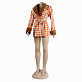 Sexy Women's Plush Print Jacket