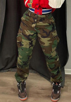 Casua Multi-Color Print Plus Size Pants