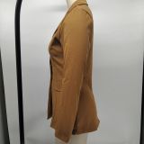 Fashion Women'S Solid Color Slim Fit Blazer Jacket