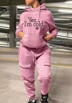 Women Casual Hoodies and Pant Two Piece