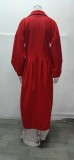 Women Vintage Balloon Sleeve Turndown Collar Wool Jacket