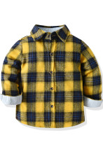 Boys' long-sleeved plaid shirt small and medium-sized children's baby spring and autumn go out formal top Boys' long-sleeved plaid shirt small and medium-sized children's baby spring and autumn go out formal top