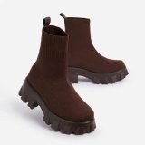 Women Casual Fall/Winter Stretch Socks Short Boots