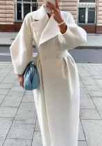 Women Vintage Balloon Sleeve Turndown Collar Wool Jacket Women Vintage Balloon Sleeve Turndown Collar Wool Jacket