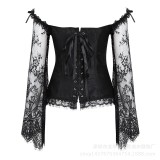 Mesh Long Sleeve Corset