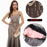Women Sequin Sleeveless Dress Evening Dress