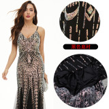 Women Sequin Sleeveless Dress Evening Dress