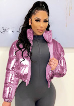 Autumn And Winter Women'S Fashion Shiny Trendy Cotton Padded Coat Clothing Casual Short Jacket Autumn And Winter Women'S Fashion Shiny Trendy Cotton Padded Coat Clothing Casual Short Jacket