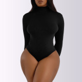 Autumn Winter Fashion Slim Fit Turtleneck Bodysuit Women'S Trendy Basic Long Sleeve Bodysuit