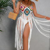 Women Sexy Fringe Beach Midi Dress