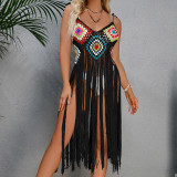 Women Sexy Fringe Beach Midi Dress