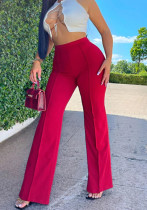 Casual pants autumn Chic Career slightly flared trousers fashion wide-leg pants women