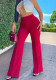 Casual pants autumn Chic Career slightly flared trousers fashion wide-leg pants women