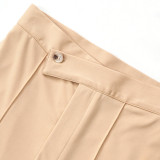 Casual pants autumn Chic Career slightly flared trousers fashion wide-leg pants women