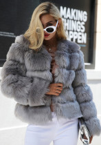 Women's Cropped Long Sleeve Fur Faux Fur Coat Women's Cropped Long Sleeve Fur Faux Fur Coat