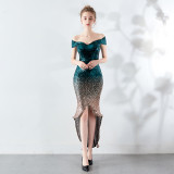 Sequins Sweetheart High Low Mermaid Evening Dress
