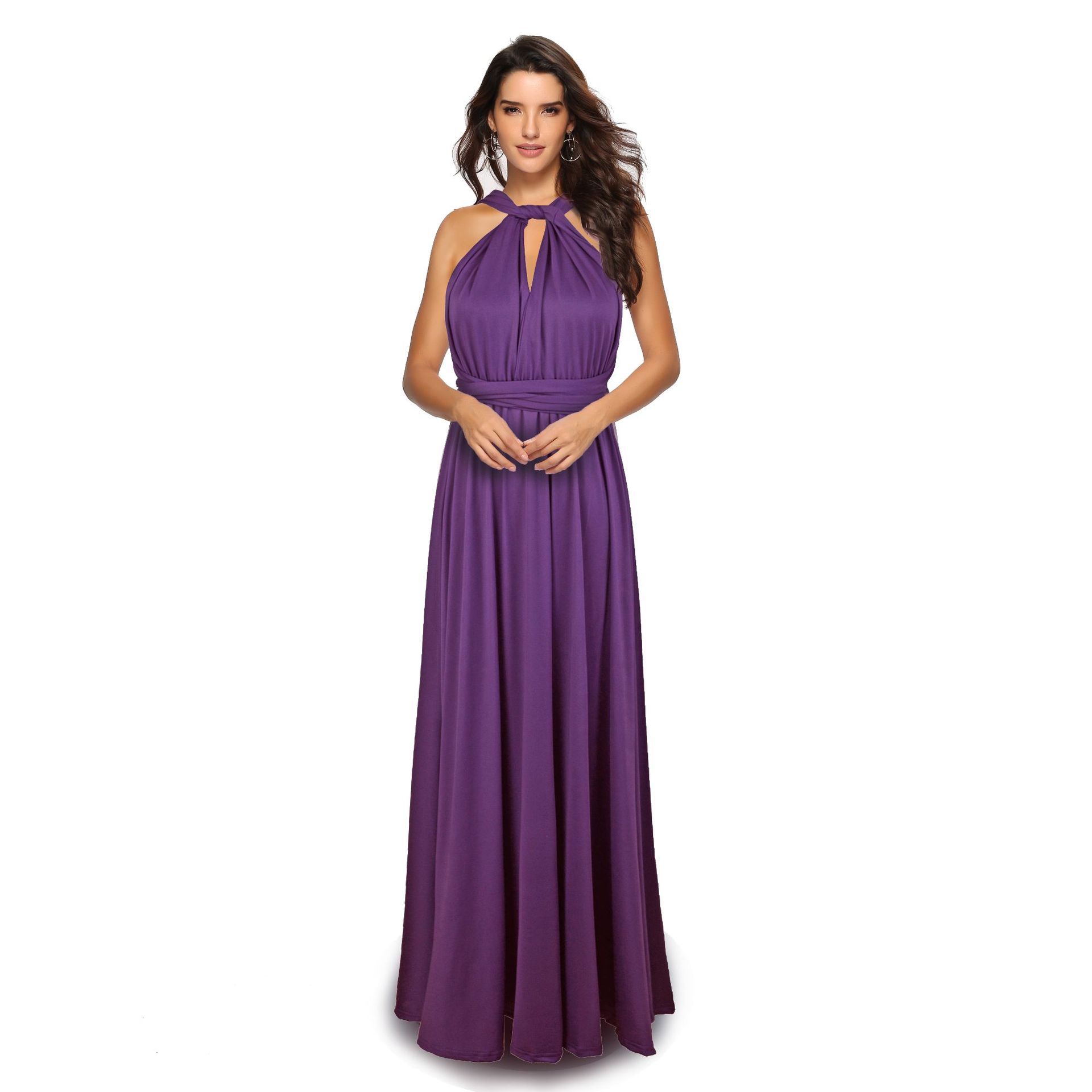 Cross Backless Bandage Maxi Dress for Evening Events